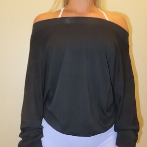 lululemon athletica Off-the-Shoulder Charcoal Sweater